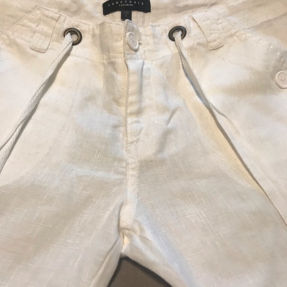 Sanctuary White Linen Pants - Picture 2 of 6